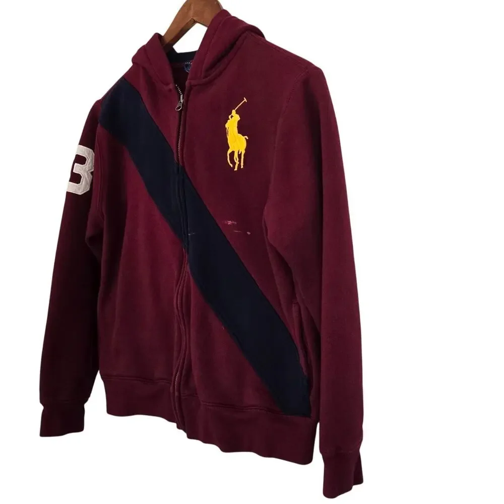 Heritage Sportswear Preppy Casual Ralph Lauren Big Pony Full Zip Sweatshirt L